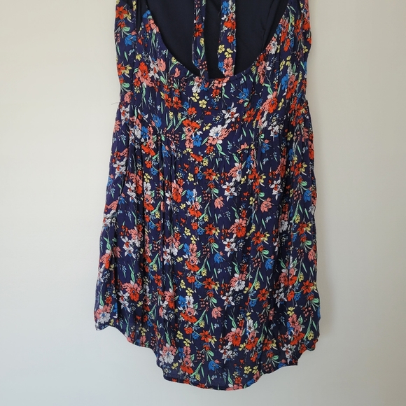 PEACH LOVE Ditsy Floral Back Tie Mini Dress Size L Beach Summer Vacation Size‎ L - Picture 6 of 11